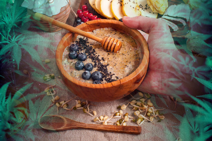 Каша из конопляных зерен Каша из семян марихуаны